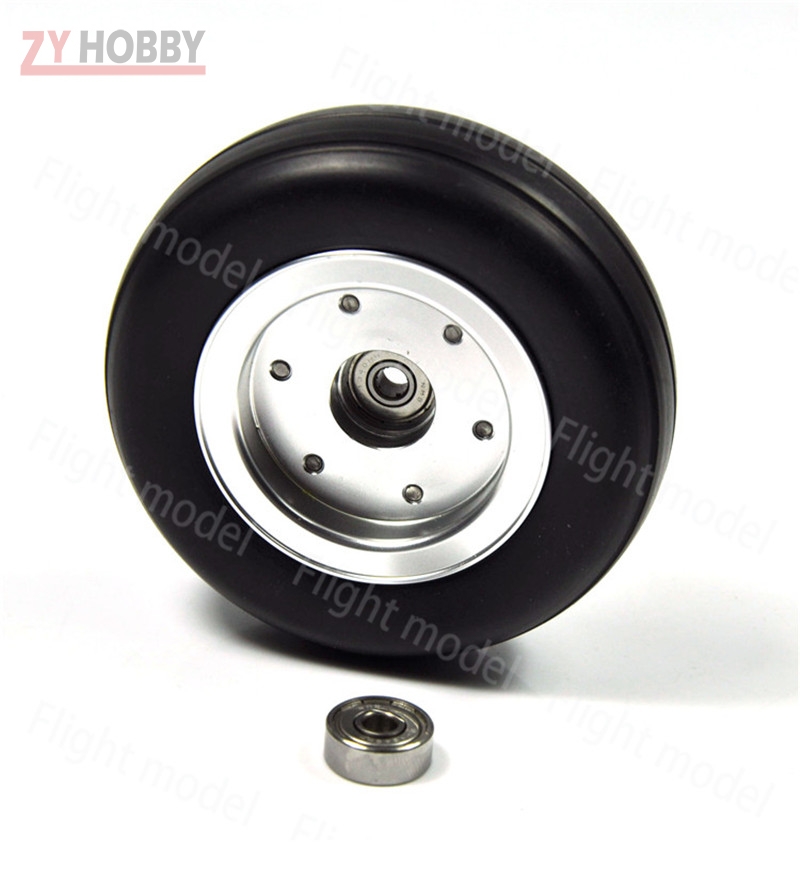 2 units 3.50" Rubber Wheel Tire with Plastic Hub for RC Model Airplane 