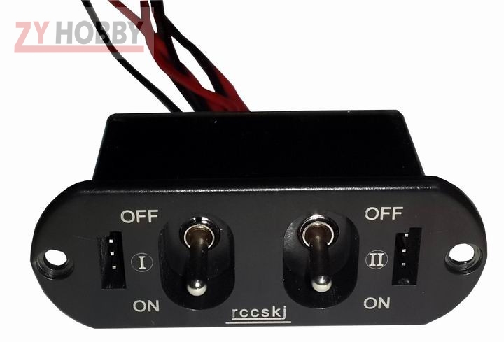 Rccskj Heavy Current Dual Charging Switch Fit FUTABA/JR connecter RC Model #2111