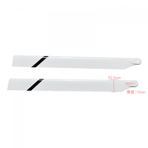 550mm Glassy Carbon Fiber Main Rotor Blades for RC Helicopter