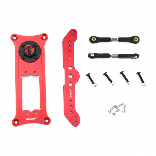 Miracle Anodized Servo Rudder Tray KIT with 4.5inch Double Arm for RC Model