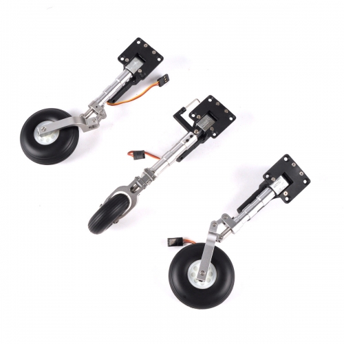 1 Set Nose/Main Retracts Electric Landing Gear Anti-vibration Landing Gear With Wheels For 1.4m Red Arrow RC Plane